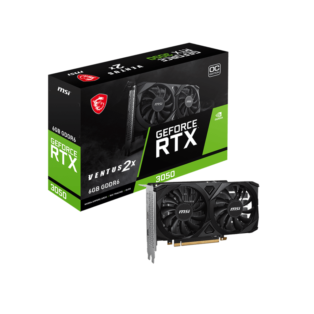 MSI GeForce RTX Ventus 2X 3050 6GB Graphics Card