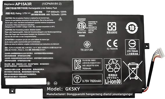 Acer KT.00203.009 3.75V Original 30Wh Battery Overview